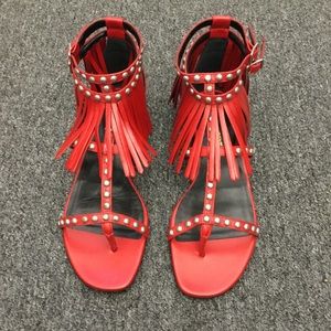 Saint Laurent fringe sandal